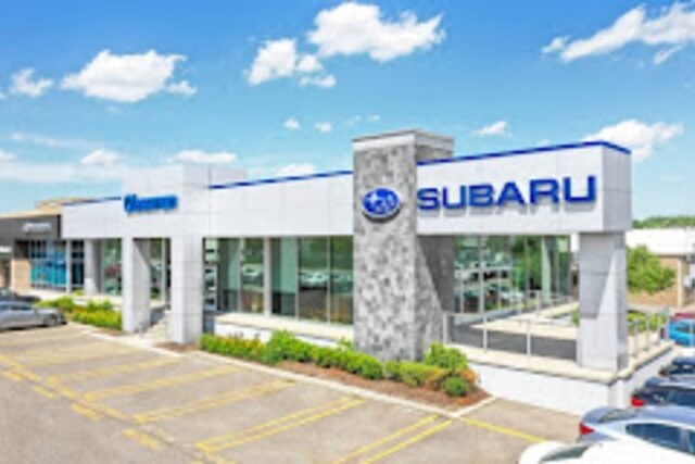 Glassman Subaru dealership storefront